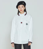 ROMANTIC CROWN(ロマンティック クラウン) COLOR BAND COLLAR SHIRT_WHITE