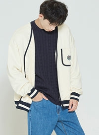 ロマンティッククラウン(ROMANTIC CROWN)  MODERN LAUREL COTTON CARDIGAN_OATMEAL