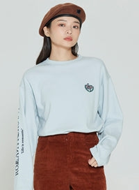 ロマンティッククラウン(ROMANTIC CROWN) RMTCRW LOGO LONG SLEEVE_SKY BLUE