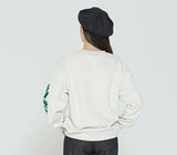 ロマンティッククラウン(ROMANTIC CROWN) MODERN LAUREL SWEATSHIRT_MELANGE IVORY