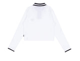 ロマンティッククラウン(ROMANTIC CROWN) THIN RIBBED POLO SHIRT_WHITE