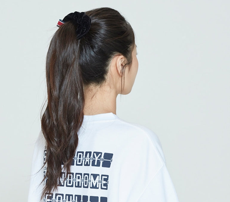 ロマンティッククラウン(ROMANTIC CROWN) CEREMONY TAPE SCRUNCHIE_BLACK