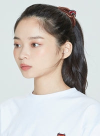 ロマンティッククラウン(ROMANTIC CROWN) CEREMONY TAPE SCRUNCHIE_BROWN