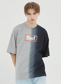 ベドインベド(BADINBAD)  HALF DYEING TEE_GREY