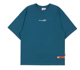 ベドインベド(BADINBAD) BAD IN LABELING TEE_BLUE GREEN