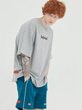 ベドインベド(BADINBAD) OVER LAP LOGO TEE_GREY