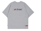 ベドインベド(BADINBAD) OVER LAP LOGO TEE_GREY