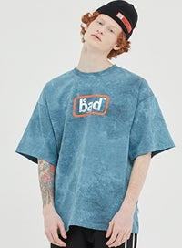 ベドインベド(BADINBAD) EXPRESS LOGO TIE DYE TEE_BLUE GREEN