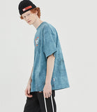 ベドインベド(BADINBAD) EXPRESS LOGO TIE DYE TEE_BLUE GREEN