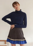 TARGETTO(ターゲット) PLEATS KNIT SKIRT_CHARCOAL