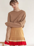 TARGETTO(ターゲット) PLEATS KNIT SKIRT_BEIGE