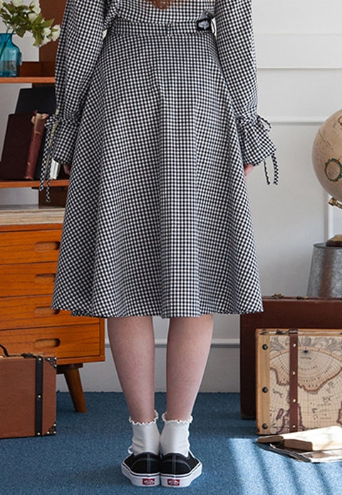 TARGETTO(ターゲット) LONG FLARE SKIRT_GINGHAM CHECK