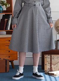 TARGETTO(ターゲット) LONG FLARE SKIRT_GINGHAM CHECK