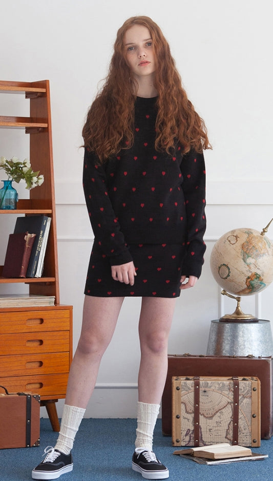 TARGETTO(ターゲット) LOVERS KNIT SKIRT_BLACK