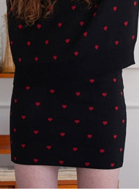 TARGETTO(ターゲット) LOVERS KNIT SKIRT_BLACK