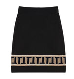 TARGETTO(ターゲット) STRIPE LOGO SKIRT_BLACK