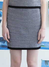 TARGETTO(ターゲット)MINI STRIPE KNIT SKIRT_BLACK & WHITE