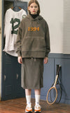 TARGETTO(ターゲット)  FLEECE SLIT SKIRT_KHAKI GRAY