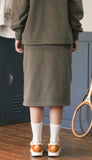 TARGETTO(ターゲット)  FLEECE SLIT SKIRT_KHAKI GRAY