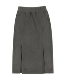 TARGETTO(ターゲット)  FLEECE SLIT SKIRT_KHAKI GRAY