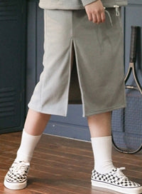 TARGETTO(ターゲット)  FLEECE SLIT SKIRT_ICEBERG