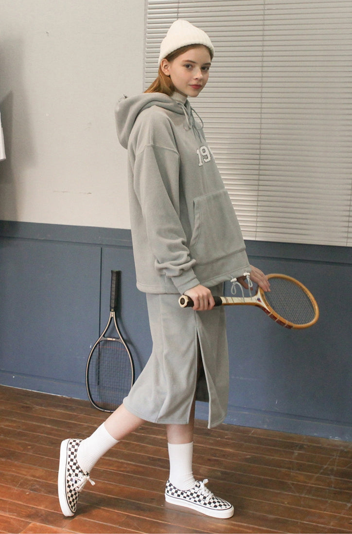 TARGETTO(ターゲット)  FLEECE SLIT SKIRT_ICEBERG