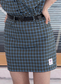 TARGETTO(ターゲット)  NEO TGT CHECK SKIRT_OLIVE GREEN