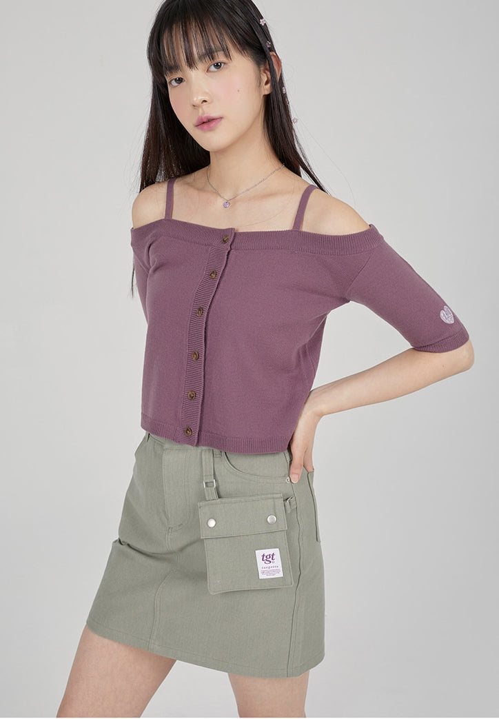 TARGETTO(ターゲット)  MINI POCKET SKIRT_KHAKI