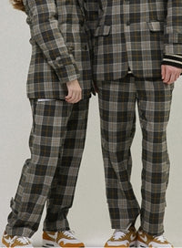 TARGETTO(ターゲット)  STRAP BANDING SLACKS_GRAY CHECK