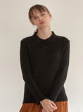 TARGETTO(ターゲット) RUFFLE KNIT PIQUE_BLACK