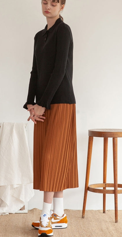 TARGETTO(ターゲット) RUFFLE KNIT PIQUE_BLACK