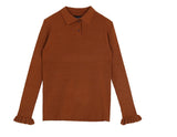 TARGETTO(ターゲット) RUFFLE KNIT PIQUE_CAMEL