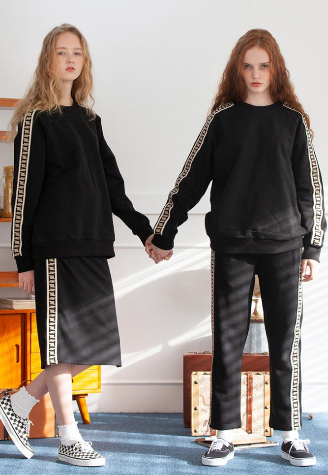 TARGETTO(ターゲット) LOGO TAPE SWEAT SHIRT_BLACK