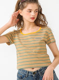 TARGETTO(ターゲット) RIBBON STRIPE T SHIRT_BEIGE