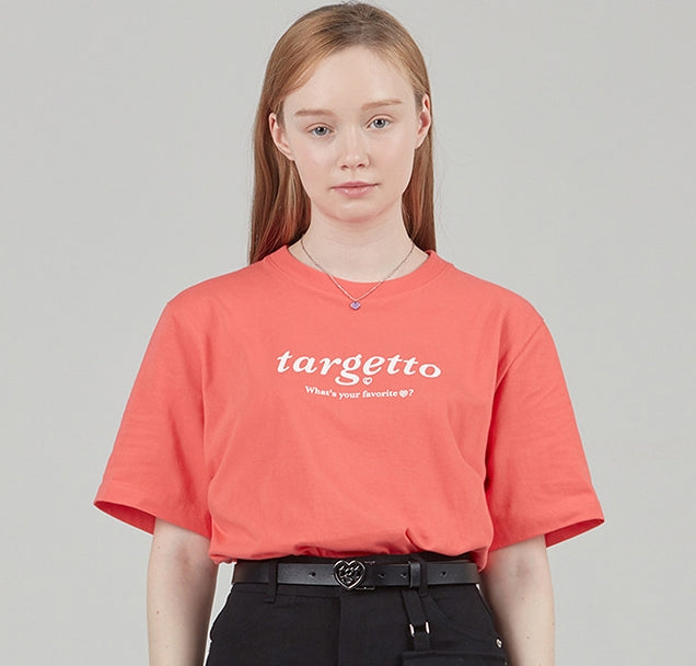 TARGETTO(ターゲット)  NEO LOGO TEE SHIRT_CORAL