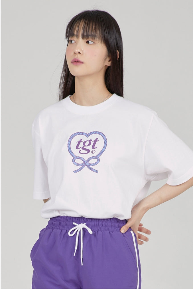 TARGETTO(ターゲット) HEART RIBBON TEE SHIRT_WHITE