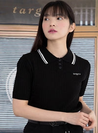 TARGETTO(ターゲット)  CABLE KNIT PIQUE_BLACK