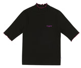 TARGETTO(ターゲット)  RIBBED HALF NECK TEE SHIRT_BLACK