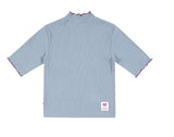 TARGETTO(ターゲット)  RIBBED HALF NECK TEE SHIRT_LIGHT BLUE