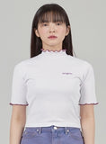 TARGETTO(ターゲット)  RIBBED HALF NECK TEE SHIRT_WHITE