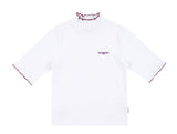 TARGETTO(ターゲット)  RIBBED HALF NECK TEE SHIRT_WHITE