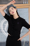 TARGETTO(ターゲット)  SCALLOP KNITTED CARDIGAN_BLACK