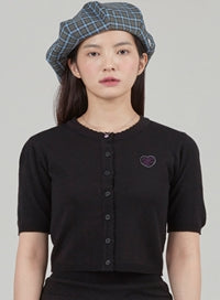 TARGETTO(ターゲット)  SCALLOP KNITTED CARDIGAN_BLACK