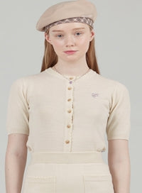 TARGETTO(ターゲット)  SCALLOP KNITTED CARDIGAN_CREAM
