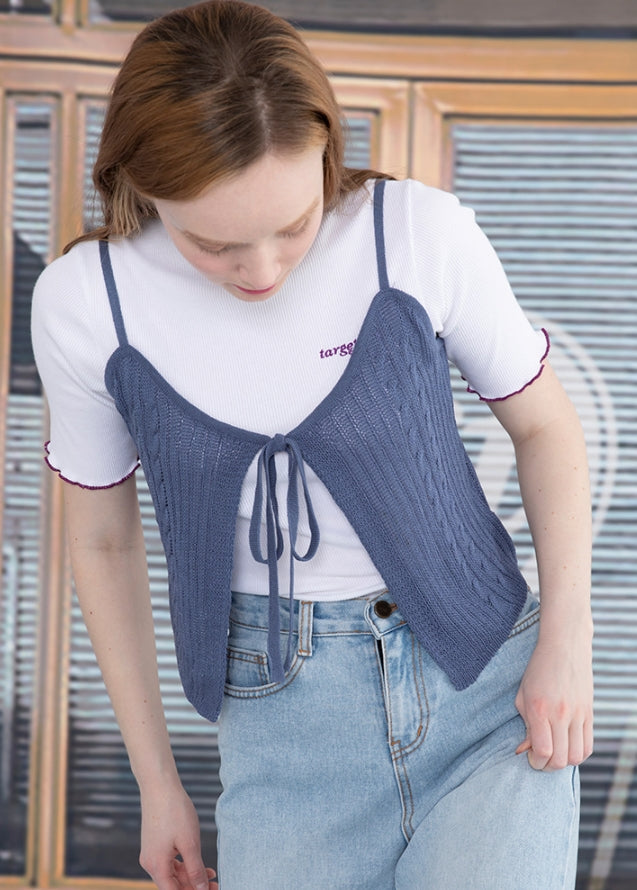 TARGETTO(ターゲット)  KNITTED BUSTIER_DARK BLUE