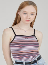 TARGETTO(ターゲット)  STRIPED SLEEVELESS TOP_PURPLE