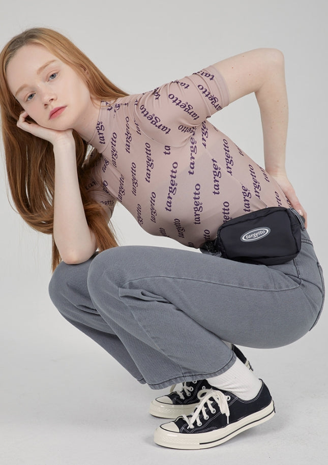 TARGETTO(ターゲット)  DTP HALF NECK TEE SHIRT_LIGHT BEIGE