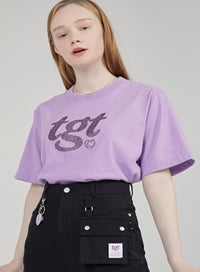 TARGETTO(ターゲット)  TGT HOTFIX LOGO TEE SHIRT_LIGHT PURPLE
