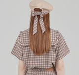 TARGETTO(ターゲット)  FRILL SAILOR CHECK SHIRT_GREY