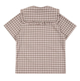 TARGETTO(ターゲット)  FRILL SAILOR CHECK SHIRT_GREY